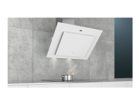 Siemens iQ500 LC98KLP20 - Hætte - skorsten vinklet - bredde: 89 cm - dybde: 49.9 cm - udtrækning og recirkulation (-) - med intern motor - hvid