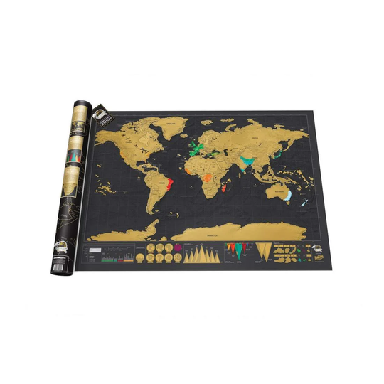 Scratch Map Deluxe Version - Skrabeligt Kort