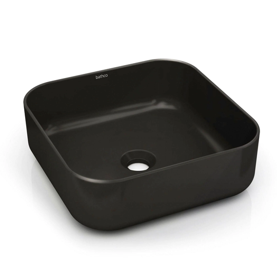 Bathco Dinan Bolleservant B38,5xd38,5cm - Porselen Svart Matt