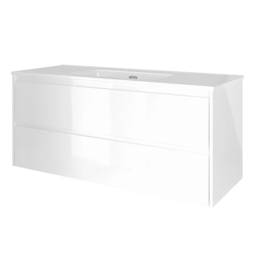 Sanibell Proline møbelpakke 120x46 cm, hvit høyglans