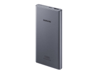 Samsung Battery Pack EB-P3300 - Powerbank - 10000 mAh - 25 Watt - 3 A - QC 2.0, FC - 2 output-stikforbindelser (USB, 24 pin USB-C) - på kabel: USB-C - mørkegrå