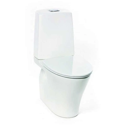 Porsgrund Glow 64 Toalett Rimfree - Skjult P-lås (Universal) Hvit