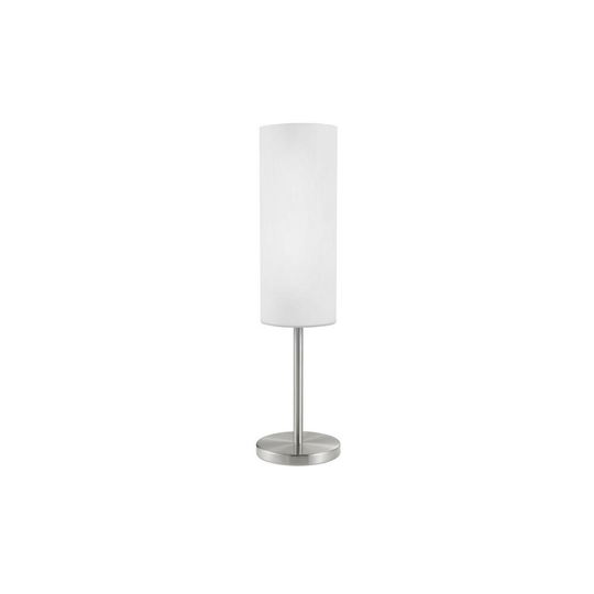 Troy bordlampa vit (Børstet stål)