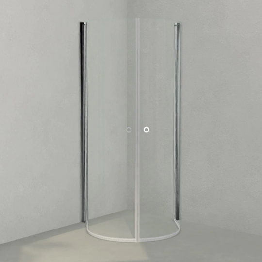 INR Iconic Nordic Rooms Dusjhjørne Linc Monument, Klart Glass B93xd78cm Krom /