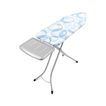 Strygebræt Stl C med Solid Dampstationsholder, metallic grå ramme 25mm 124x45 cm Bubbles PerfectFlow