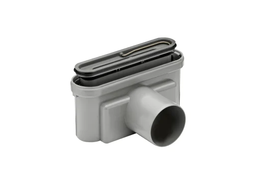 Unidrain 1421 Utløpshus Ø75 mm Vannrett m/Vannlås - Innbygningshøyde 104 mm