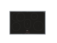 Siemens iQ300 EH845BFB1E - Induktions kogeplade - 4 plader - Niche - bredde: 78 cm - dybde: 50 cm - sort/rustfrit stål - med rustfrit stål-pynt