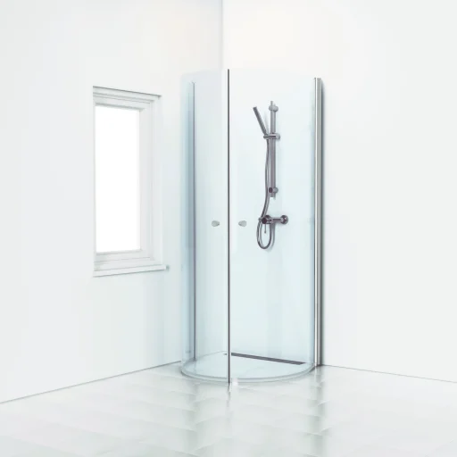 Svedbergs Skoga skjermvegg t/rett vegg 80 x 95 cm, Klart glass/blank alu