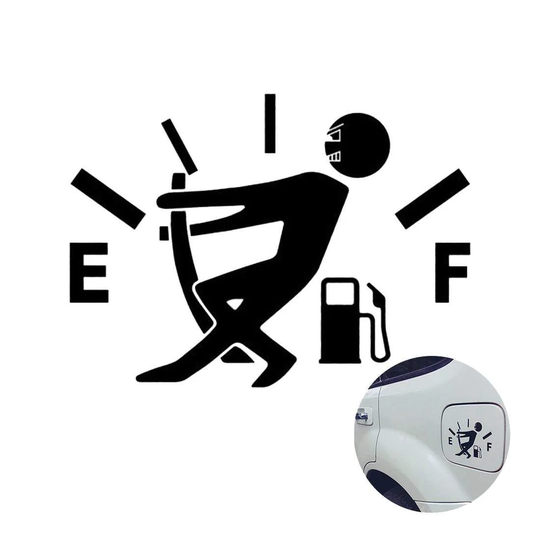 Bumpersticker - Brændstofmåler