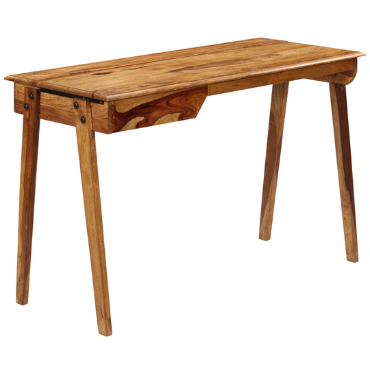 vidaXL skrivebord 118 x 50 x 76 cm massivt sheeshamtræ
