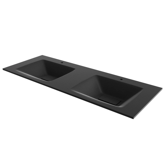 Linn Bad Vale Møbelservant Glass Svart Matt / 120cm Dobbel