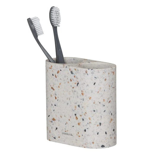 Sealskin Blend Tannbørsteholder Dobbel Terrazo Terrazzo