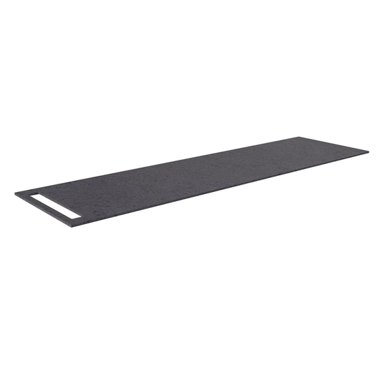 Korsbakken Benkeplate HPL med Håndkleholder Antrasitt / 1 Side 170cm