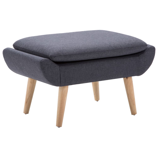 vidaXL fodskammel stofpolstring 73 x 43 x 42 cm mørkegrå