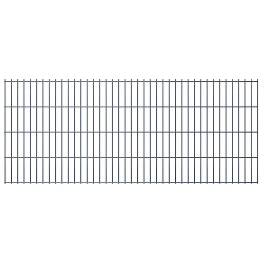 vidaXL havehegnspaneler 2D 2,008x0,83 m 32 m (total længde) grå
