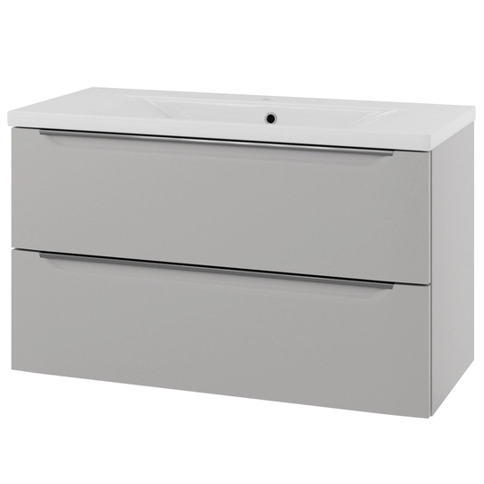 Linn Bad Mari D45cm Servantskap Grå Matt / 100cm 2 Skuffer