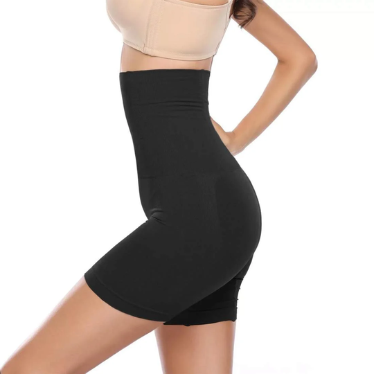 Shapewear Shorts, Høj Talje - Sort