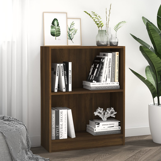 vidaXL bogreol 60x24x74,5 cm konstrueret træ brun egetræsfarve