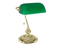 Eglo Banker - Skrivebordslampe - 1 stik - E27 - grøn, messing