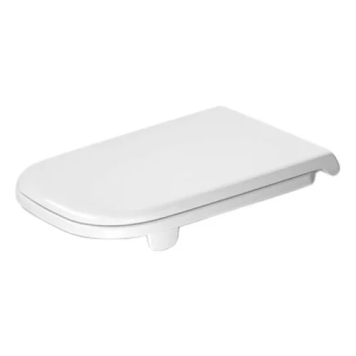 Duravit D-Code toalettsete med sideforsterkning, forlenget, hvit
