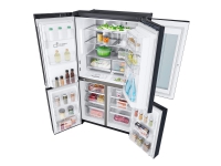 LG GMX945MC9F - Køleskab/fryser - side-by-side med vanddispenser, isdispenser - Wi-Fi - bredde: 91.2 cm - dybde: 74.4 cm - højde: 179.3 cm - 638 liter - Klasse F - matsort