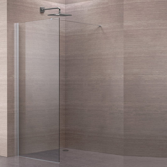 Alterna Pyxis Fast Dusjvegg"Walk-in"Krom / 120cm Klart Glass