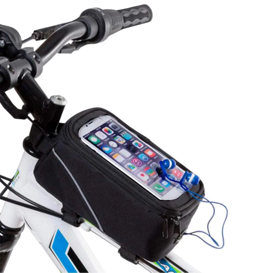 Cykeltaske med Mobilrum - Sort
