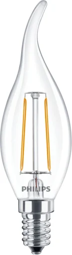 Philips Filament LED E14 Mignonpære med bøyd topp