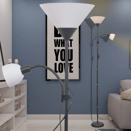 vidaXL gulvlampe sort