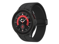 Samsung Galaxy Watch5 Pro - 45 mm - sort titanium - smart ur med sportsbånd - display 1.4 - 16 GB - LTE, NFC, Wi-Fi, Bluetooth - 4G - 46.5 g