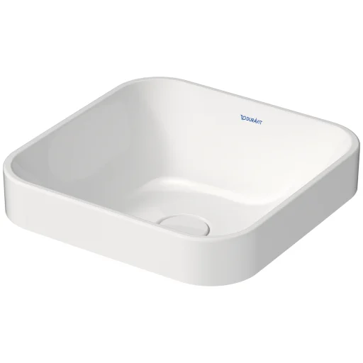 Duravit Happy D.2 Plus bowle med WonderGliss, 40x40cm, hvit