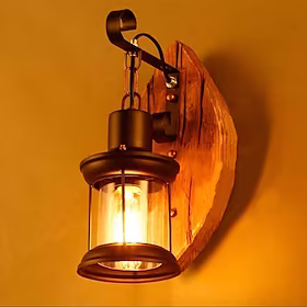 vegglampe retro vintage rustikk nordisk glassvegg scones 40w for soverom ved nattbord industrielle vegglamper soverom gang trappelamper