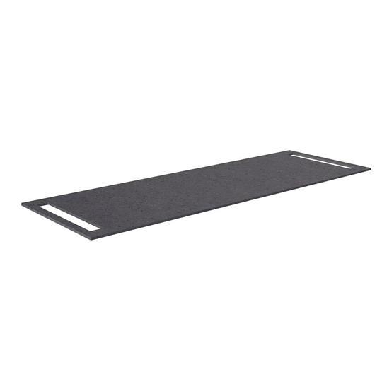 Korsbakken Benkeplate HPL med Håndkleholder Antrasitt / 2 Sider 140cm