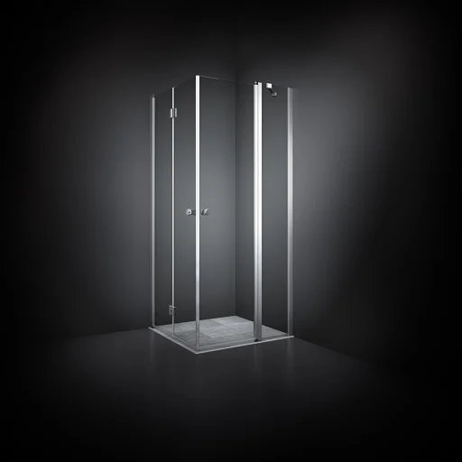 Dansani Match Dusjhjørne 90 x 90 cm, Klart glass/Satin profil - Model 5