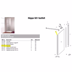 Huppe Magnetlist for Design Fastfelt