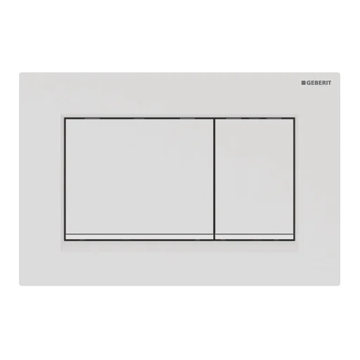 Geberit Sigma 30 kontrollpanel i matt hvit/hvit