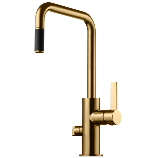 Tapwell Arm887 Kjøkkenarmatur Uttrekk+Avstengning Brushed Honey Gold