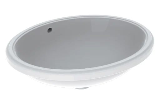 Geberit VariForm servant m/overløp, underlimning, oval, 56x46 cm