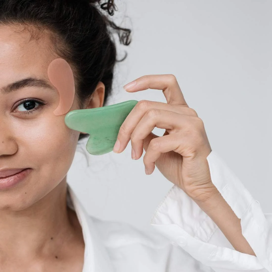 Gua Sha-Sten til Ansigtsmassage - Grøn