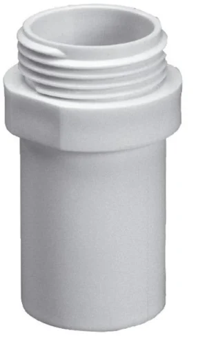 Purus plast Overgang 32x1 1/2" M/Nippel Hvit