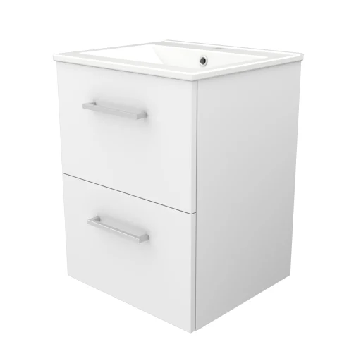 Sanibell Basicline møbelpakke 50x46 cm m/grep, hvit høyglans