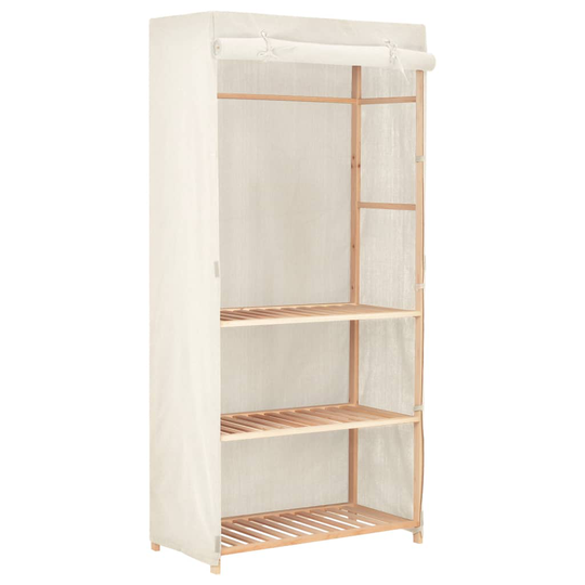 vidaXL tøjgarderobe i 3 niveauer 79x40x170 cm