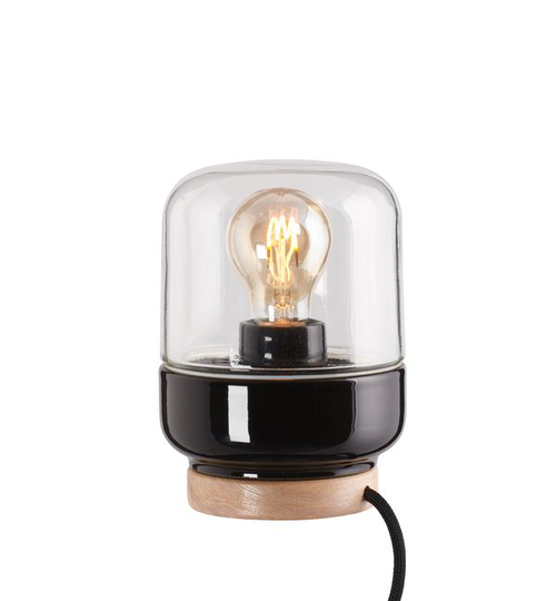 Ohm table lamp 14 / 19cm (clear glass) (Sort)