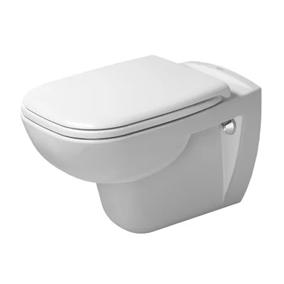 Duravit D-Code vegghengende toalett med HygieneGlaze, rimless, hvit