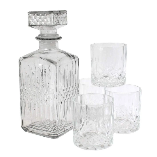 Whisky karaffel med 4 whiskyglas
