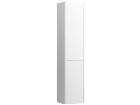 Laufen Base hvid højrehængslet højskab med to døre og en skuffe i midten. Mål: H1650 mm x L350 mm x B335 mm