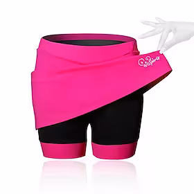 Arsuxeo Dame Sykkelskjørt Sykkel Shorts Skjørter Semi-formsydd Fjellsykling Veisykling sport 3D Pute Pustende Komprimering Reduserer gnaging Mørkegrå Sitrongul