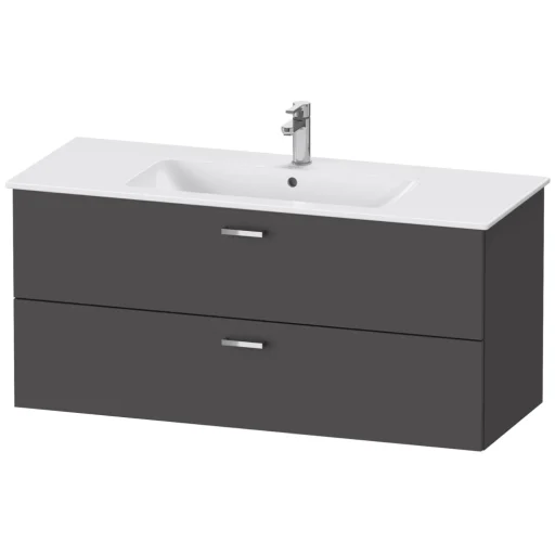Duravit XBase servantskap m/ 2 skuffer, 120x47,5 cm, matt grafitt