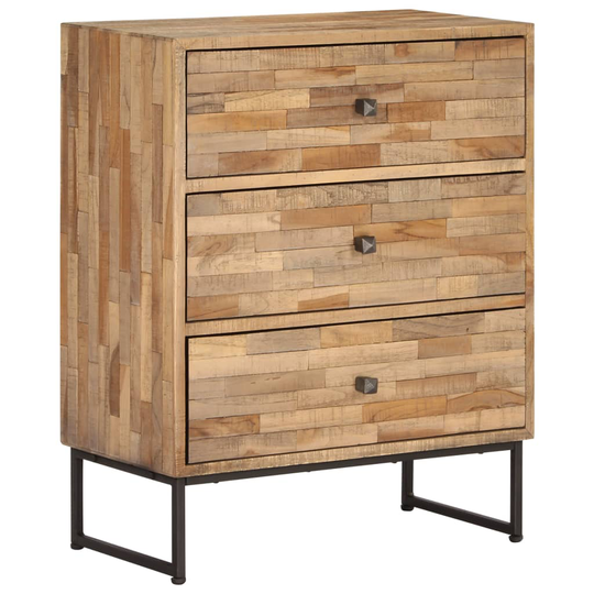 vidaXL skænk i massivt genanvendt teaktræ 60 x 30 x 75 cm