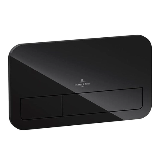 Villeroy&Boch Viconnect L200 Trykkplate - Svart Glass